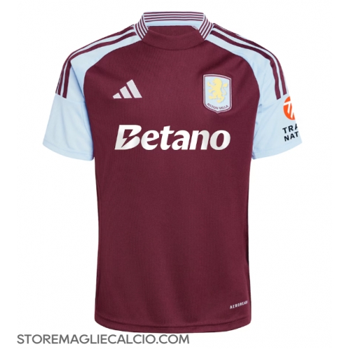 Aston Villa Maglia Gara Casa Repliche 2024-25 Maniche Corte Aston Villa Maglia Gara Casa Repliche 2024-25 Maniche Corte